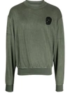 Youths In Balaclava Green Patch Sweatshirt In Green
