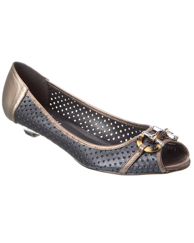 French Sole Zest Leather Flat In Multi