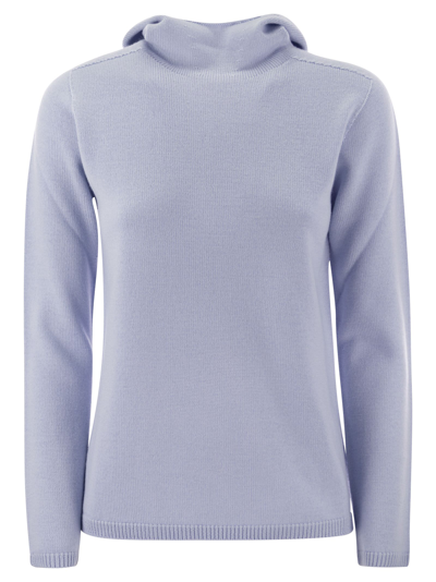 's Max Mara S Max Mara Paprica Turtleneck Sweater With Hood In Light Blue