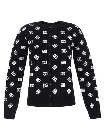 Dolce & Gabbana Logo Knit In Black