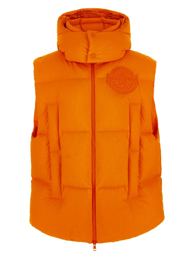 Moncler X Roc Nation By Jay-z Logo Jacket In Orange