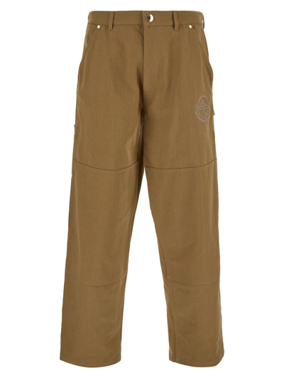 Moncler X Roc Nation By Jay-z Logo Trouser In Beige