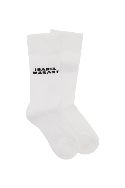 Isabel Marant White Dawi Socks In 20wh White