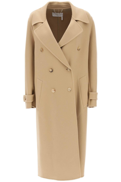 Chloé Double-breasted Wool And Cashmere-blend Coat In Beige