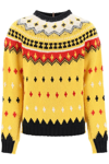 MONCLER FAIR ISLE SWEATER IN WOOL AND ALPACA