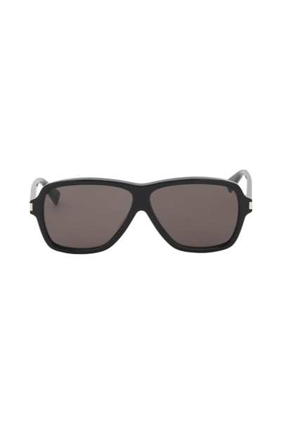 Saint Laurent Sl 609 Carolyn Shield Sunglasses In Black