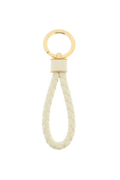 Bottega Veneta Intreccio Key Holder In Yellow