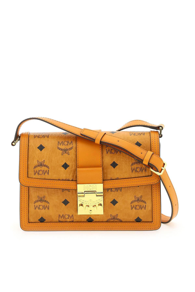 Mcm Small Tracy Shoulder Bag In Brown