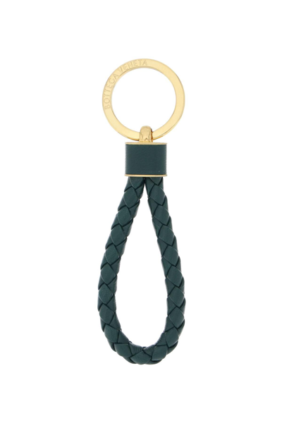 Bottega Veneta Triangle Key Ring In Green