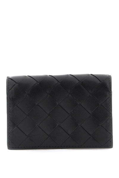 Bottega Veneta Intrecciato Cardholder In Black
