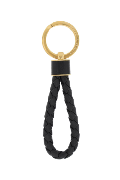 Bottega Veneta Triangle Key Ring In Black