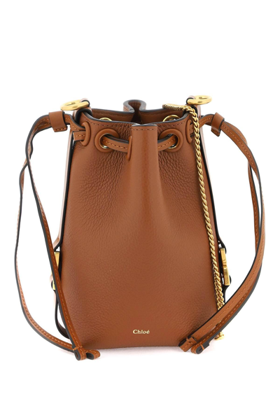 Chloé Marcie Micro Bucket Bag In Brown