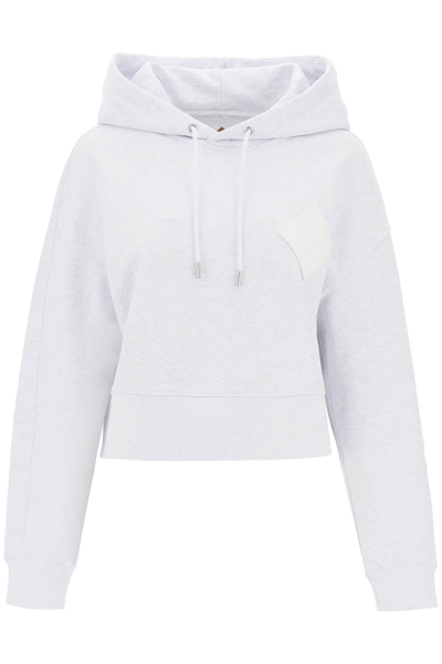 Mcm Cropped Hoodie With Logo Patch