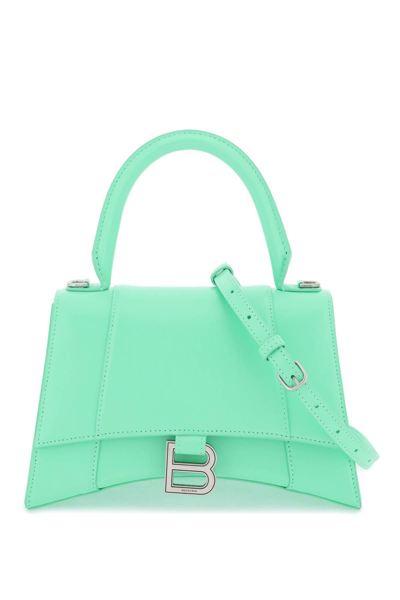 Balenciaga Hourglass Top Handle S Bag In Green