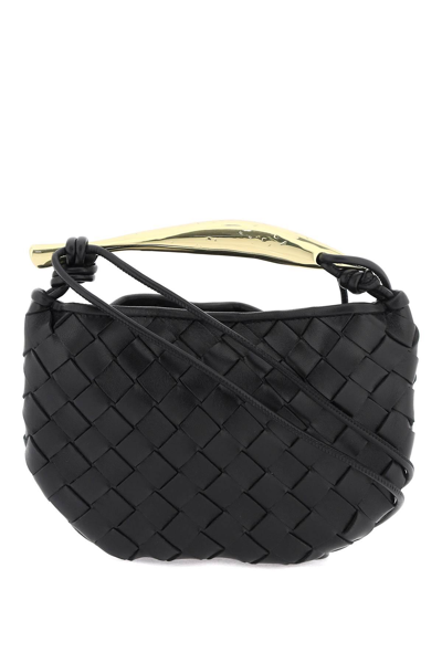 Bottega Veneta Sardine Mini Crossbody Bag In Black
