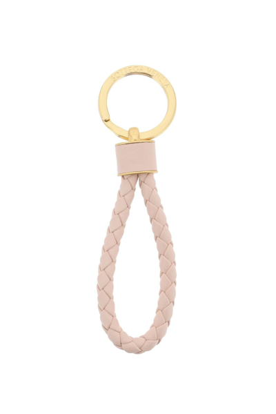 Bottega Veneta Triangle Key Ring In Pink