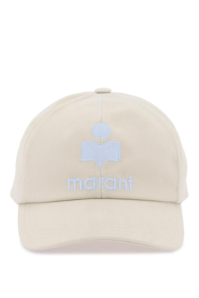 Isabel Marant Tyron Baseball Cap In Beige,light Blue