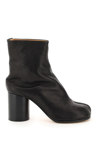 Maison Margiela Tabi Split-toe Leather Ankle Boots In T8013 Black