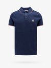 Moncler Cotton Regular Fit Polo Shirt In Blue