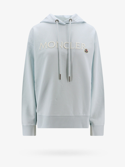 MONCLER MONCLER WOMAN SWEATSHIRT WOMAN BLUE SWEATSHIRTS