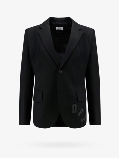 Off-white Off White Man Blazer Man Black Blazers E Vests