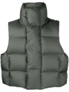 ENTIRE STUDIOS GREEN QUILTED DOWN PUFFER GILET
