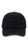 Valentino Garavani Rockstud Curved Peak Baseball Cap In Blue