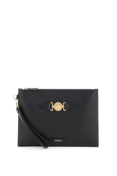 Versace Medusa Biggie Pouch Men In Black