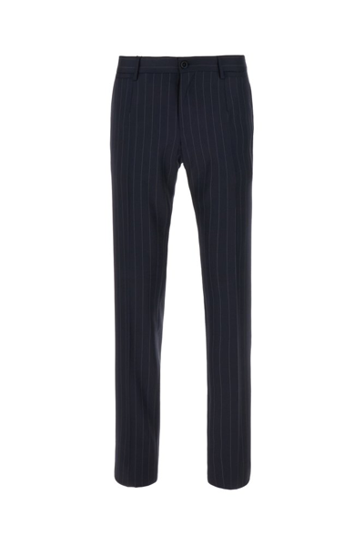 Dolce & Gabbana Tailored Pinstriped Pants In Blue