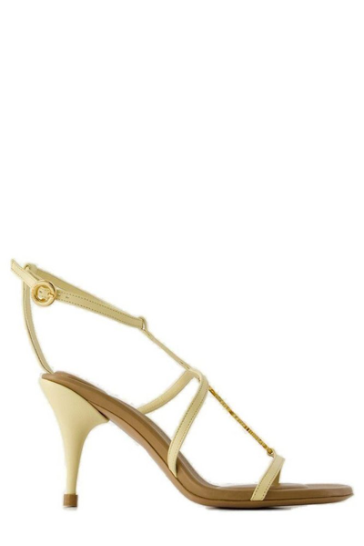 Jacquemus Strappy Charm Sandals In Beige