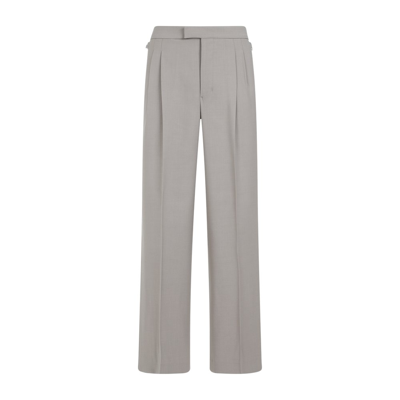 Ami Alexandre Mattiussi Ami Pleated Tailored Trousers In Beige