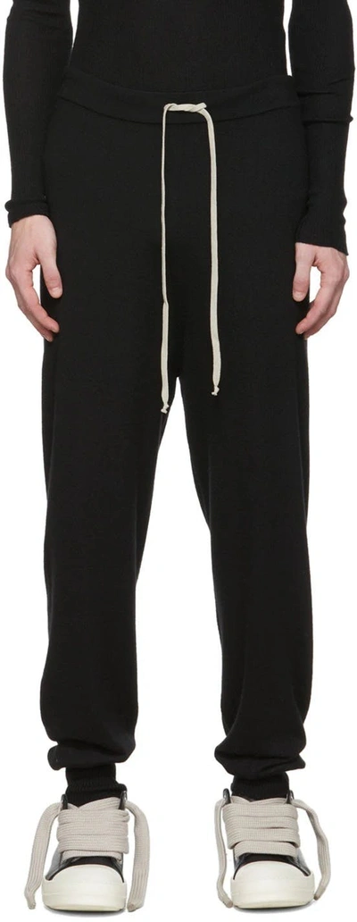Pre-owned Rick Owens X Rick Owens Drkshdw Rick Owens 100% Cashmere Lounge Pants S/s 16 Cyclops In Black