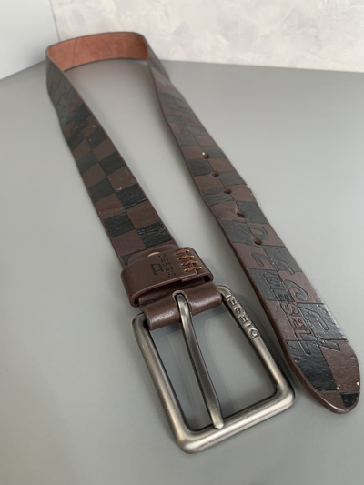 Pre-owned Diesel Vintage  Leather Belt In Black