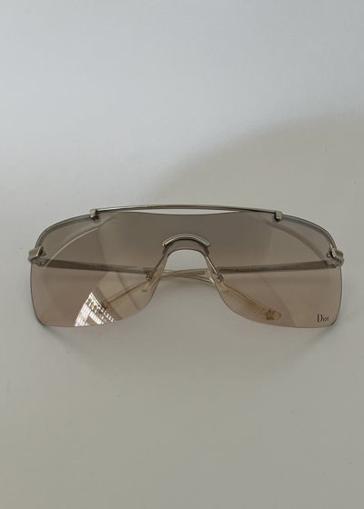 Pre-owned Dior X John Galliano Y2k Dior Gradient Frameless Sunglasses By John Galliano In Gold