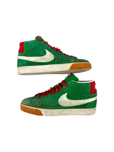 Pre-owned Nike X Vintage Nike Sb Blazer Lebanon Pine Green Red 310801 311 Gold Box 12 Shoes