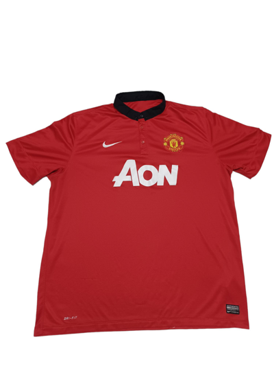 Pre-owned Manchester United X Nike Manchester United 13-14 Home Jersey Nike Vintage Soccer In Red