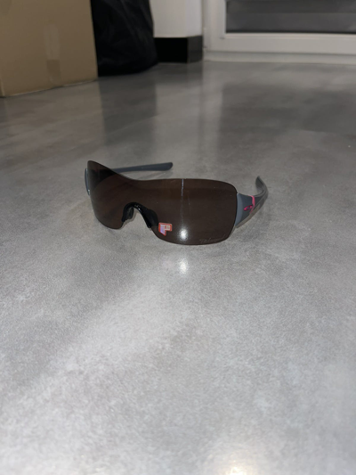Pre-owned Oakley Oo9141-19 Grey Pink Shield Sunglasses