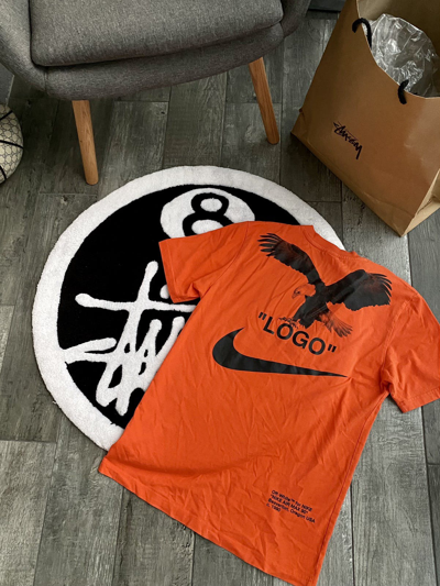 Pre-owned Nike X Off White Nike X Off-white Virgil Abloh Nrg A6 Tee Tuxedo Print Orange