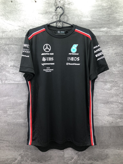 Pre-owned Formula Uno X Mercedes Benz Mercedes Amg Petronas F1 Drivers Team Black Tee 2023