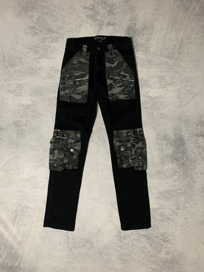 Pre-owned Vintage Gothicana By Emp Y2k Streetwear Skinny Jeans In Black