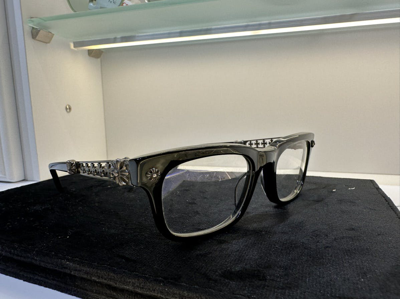 Pre-owned Chrome Hearts Instabone Ii Glasses In Black | ModeSens