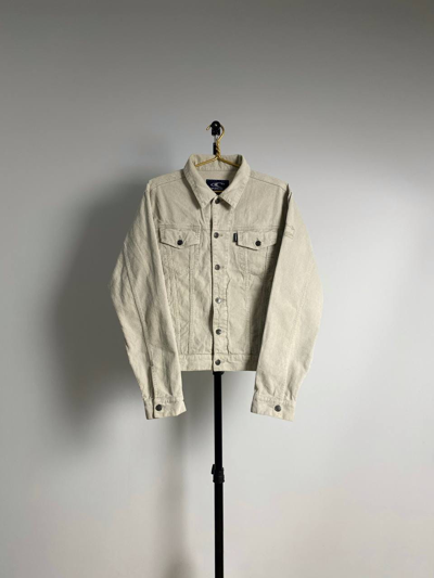 Pre-owned Oneill X Vintage Oneill Vintage 90's Embroidered Logo Corduroy Jacket In Beige