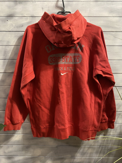 Pre-owned Nike X Vintage Hoodie Nike Track & Field Oregon Thrashed Y2k In Red