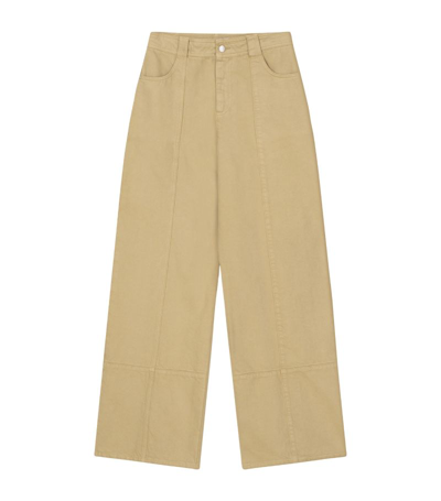 Aeron Kofi High-rise Wide-leg Jeans In Neutrals