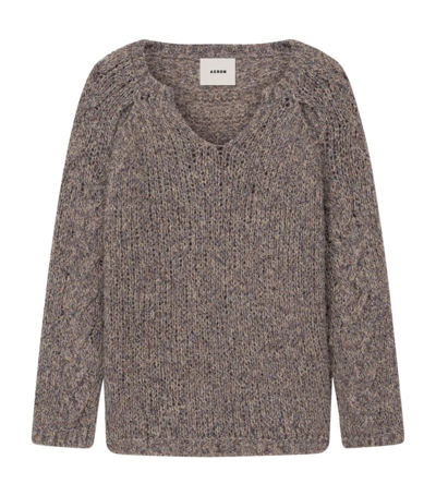 Aeron Colwell Knitted Sweater In Orchid_melange