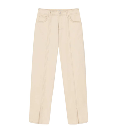 Aeron Curl Straight Trousers In Neutrals