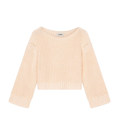 Aeron Pima Cotton Cornish Jumper In Neutrals