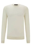 Hugo Boss Regular-fit Sweater In Wool, Silk And Cashmere In Blue