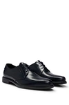 Hugo Boss Derby Shoes In Nappa Leather With Embossed Logo In Black