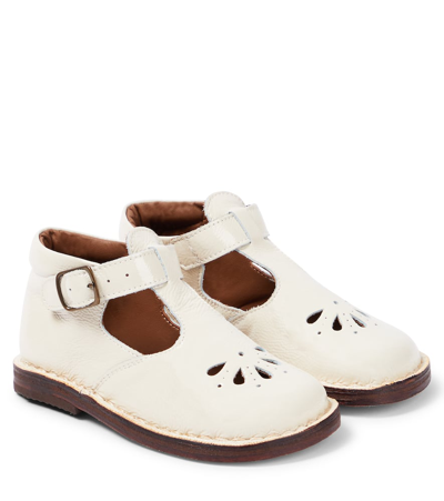 Pèpè Kids' Nappalack Leather Sandals In White